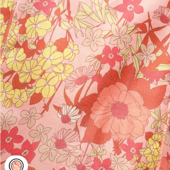 Lulus Being in Bloom Light Pink Multi Floral Skirt - Picture 5 of 5